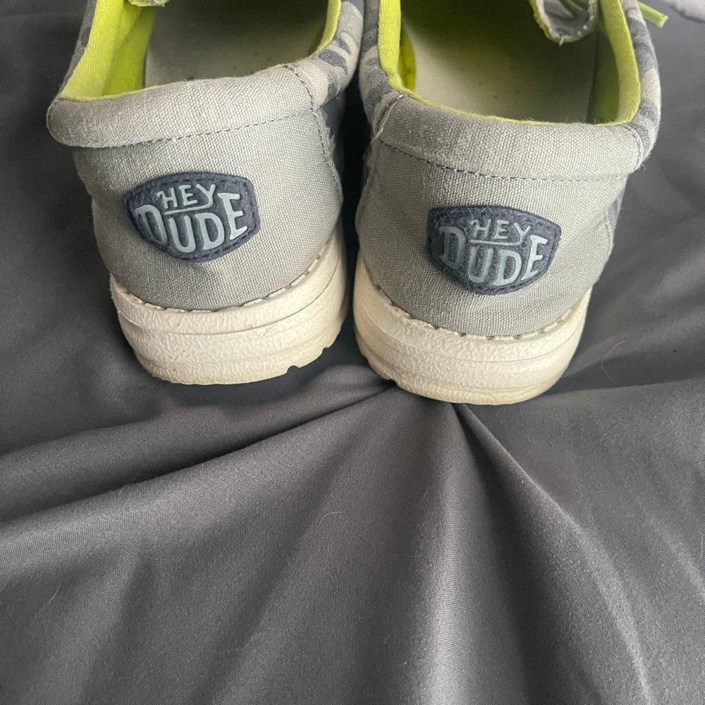 Hey Dude big Kids Moccasins - Camo Green and Gray